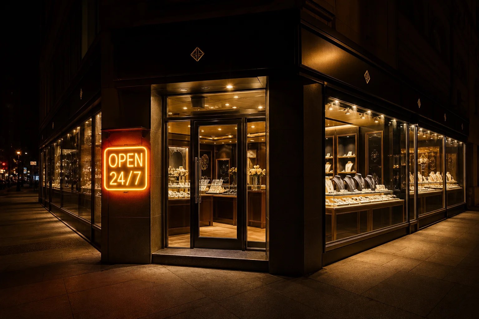 Open 24 hours clock